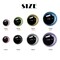 Safety Eyes for Crocheting with Washers, 12-25mm Amigurumi Eyes 3D Glitter, 72Pcs Moon Stuffed Crochet Eyes for Animal Doll Crafts, Multicolor